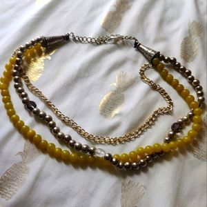 Olive Jade Stones multiple strand necklace